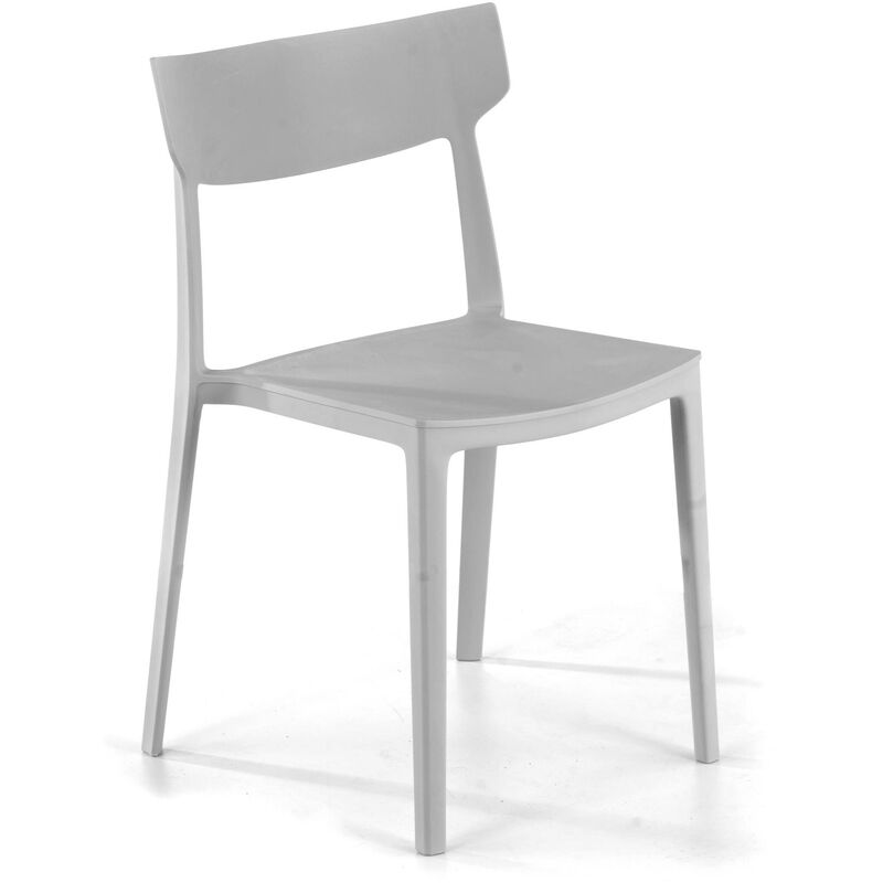

silla colectividad Folk, 4 patas, gris - gris