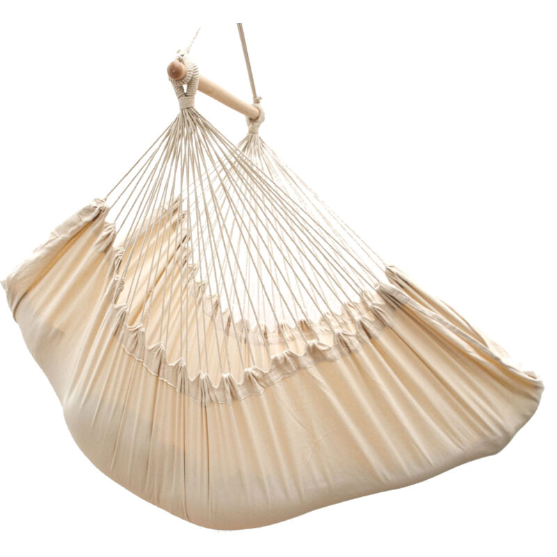 

Amanka - Silla Colgante XXL con Compartimento Lateral y Cojín - 220x120 cm Hamaca