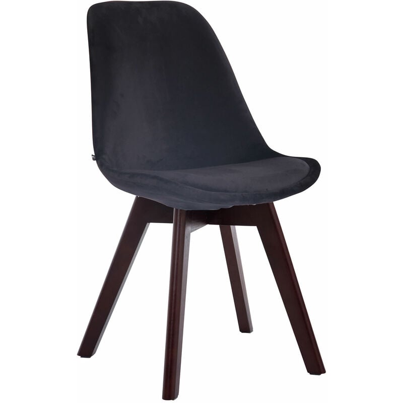

Silla Comedor Borneo V2 En Terciopelo Negro Nogal