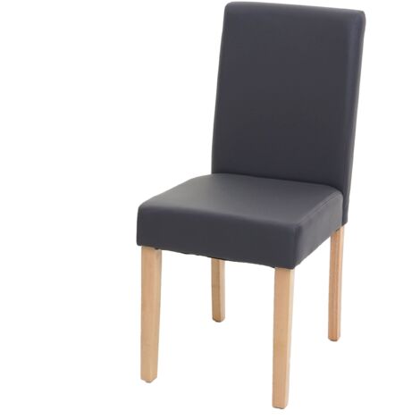 Silla comedor cocina en gris mate patas madera clara sintética diseño moderno 040002314