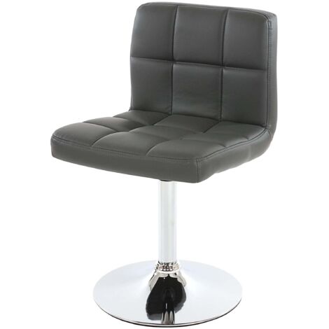 Silla comedor cocina office sin ruedas base cromada sintetica gris 040002300