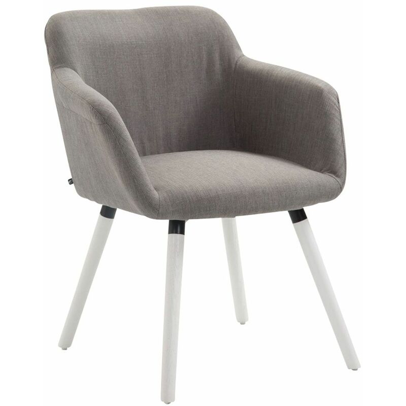 

CLP - Silla comedor Debbie en tela Gris Blanco (roble)