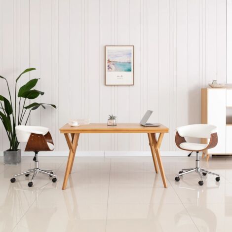 Silla comedor giratoria madera curvada cuero sintético