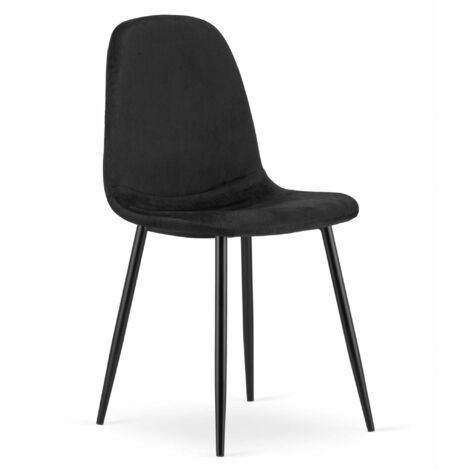 Silla COMO - terciopelo negro x 1