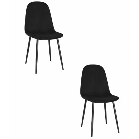 Silla COMO - terciopelo negro x 2
