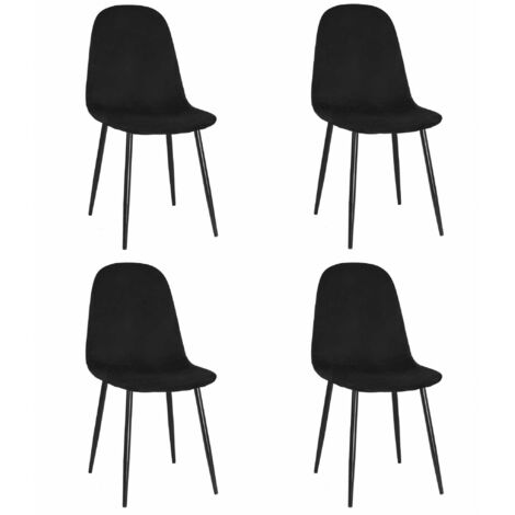 Silla COMO - terciopelo negro x 4