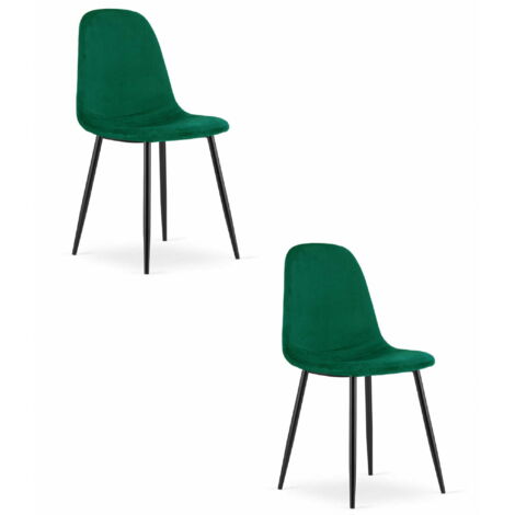 Silla COMO - terciopelo verde oscuro x 2