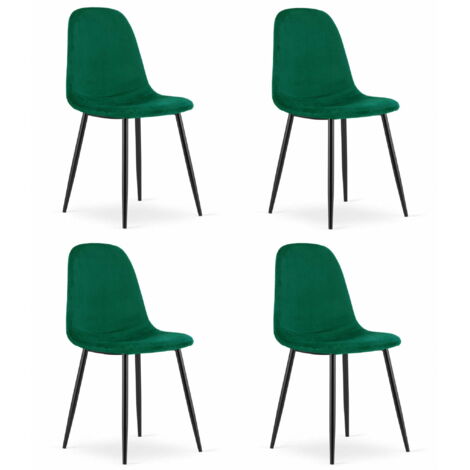 Silla COMO - terciopelo verde oscuro x 4