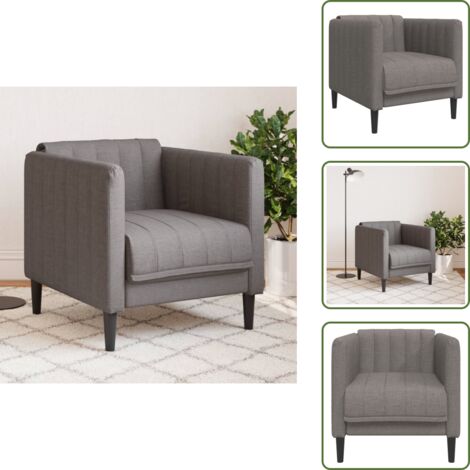 Silla cómoda - vidaXL Sillón de tela gris taupe - Silla de sala