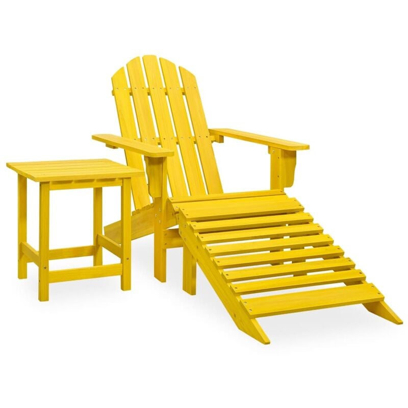 

Silla con otomana mesa jardín Adirondack macizo abeto amarillo