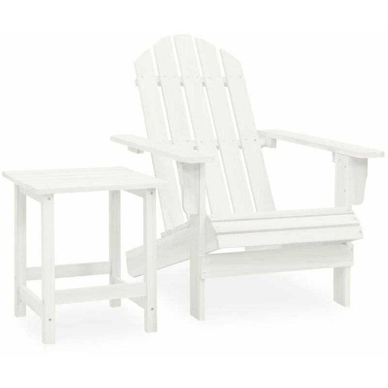 

Silla con otomana y mesa jardin Adirondack macizo abeto blanco