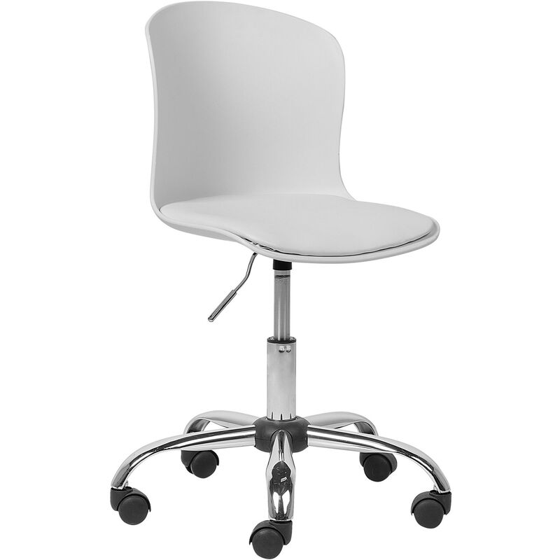 

Silla con ruedas en piel sintética blanca VAMO