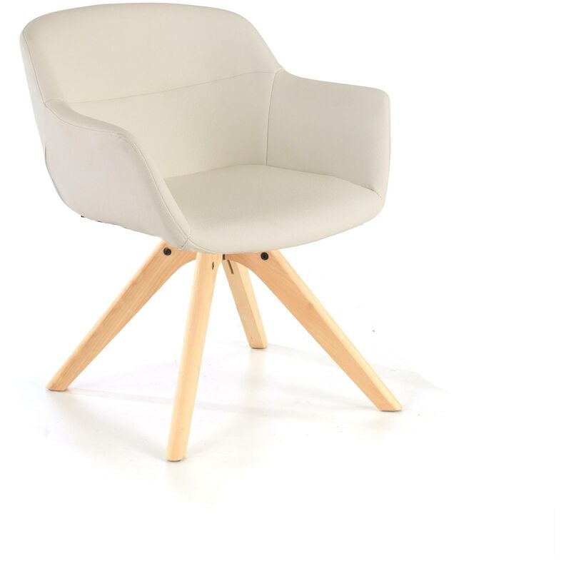 

Silla confidente Anne patas de madera blanco - blanco