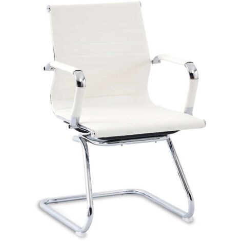 Silla confidente París acabado blanco, Fondo : 60 cm, Ancho: 49 cm, Alto: 89 cm