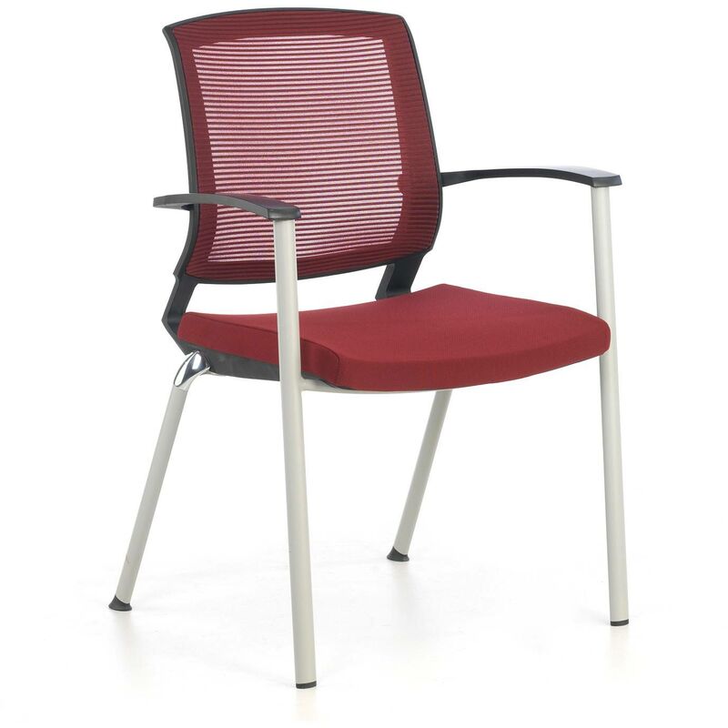 

Silla confidente patin Maya espuma inyectada rojo - rojo
