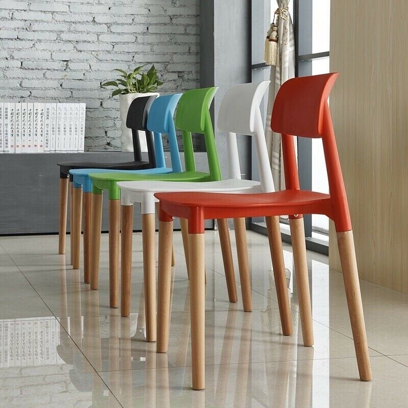 

Silla CROSCAT (K), madera, polipropileno azul