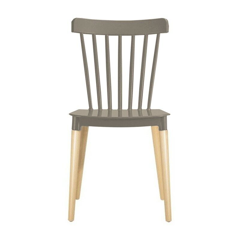 

BHD - Silla DANESA, madera, polipropileno gris pardo