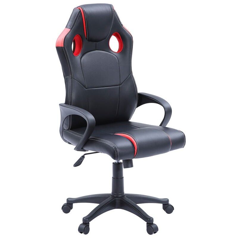 

Silla Gamer Daytona regulable sistema basculante deportivo setup gaming 115-125x60x60cm COLOR NEGRO Y ROJO