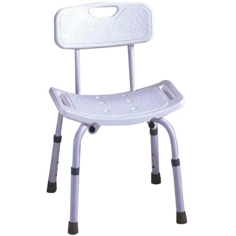 

Silla de aluminio para ducha con respaldo