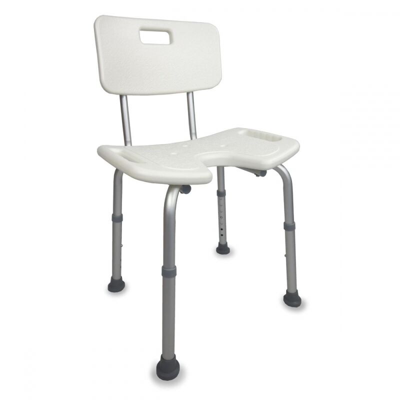 

Silla de baño | Altura regulable | Respaldo | Asiento en U | Marisma | Mobiclinic