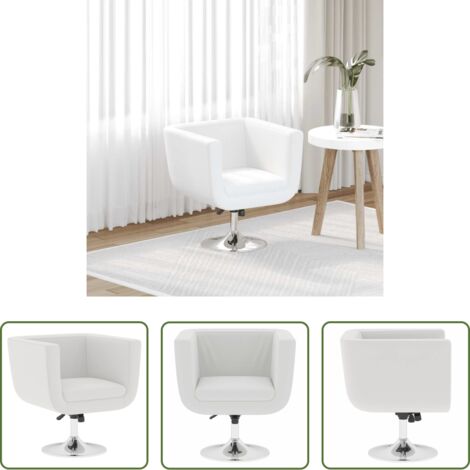 Silla de bar -  Taburete de bar cuero sintético blanco