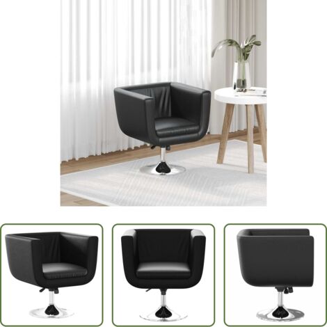Silla de bar -  Taburete de bar cuero sintético negro