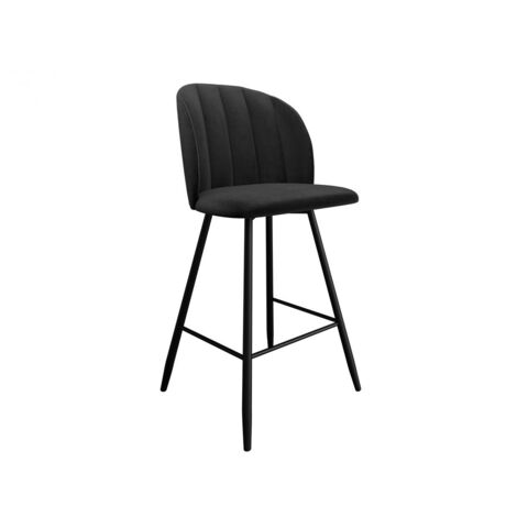 Silla de barra Comfivo 104, Magic Velvet 2219, 107x43x56cm, Tapiz, Metálico
