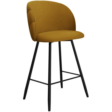 Silla de barra Sparks 204, Royal Velvet 10, 105x51x51cm, Tapiz, Metálico, Madera, Aglomerado laminado