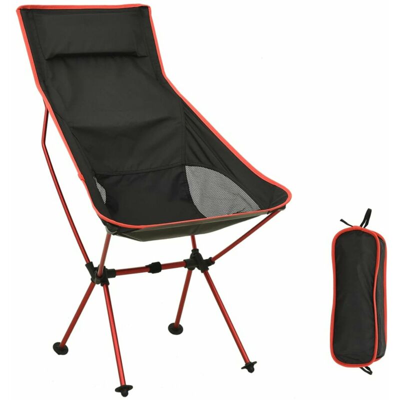 

Silla de camping plegable PVC y aluminio negro