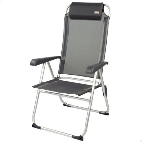 Silla de camping reclinable de aluminio y textileno 58X65X103cm