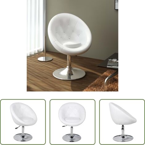 Silla de club -  Taburete de bar cuero sintético blanco