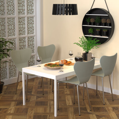 Silla de cocina Apilable de Polipropileno - Pack 4 - Negro