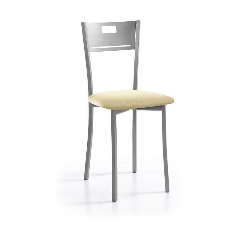 

Silla de cocina ISABEL varios tapizados | Tapizado: Polipiel Crema - Polipiel Crema