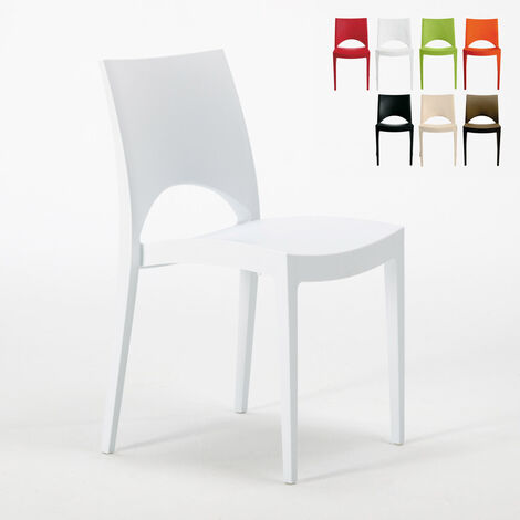 Silla de cocina Paris Grand Soleil de Polipropileno Apilable Color: Blanco