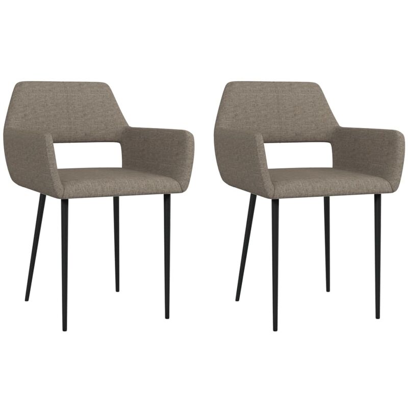 

Silla de comedor 2 unidades de tela gris taupe - Gris Topo