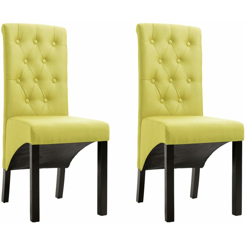 

Silla de comedor 2 unidades de tela verde