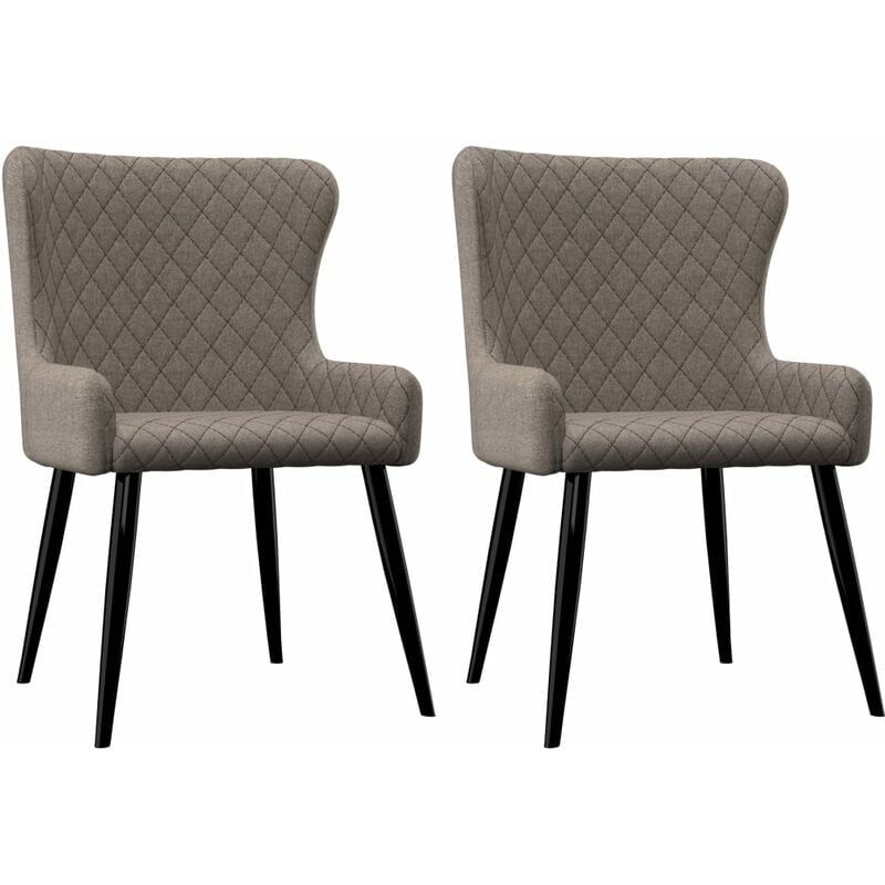 

Silla de comedor 2 unidades tela gris topo