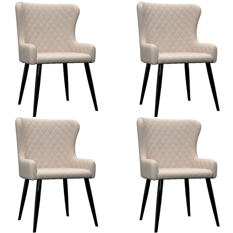 

Sillas de Comedor Tela 4 Unidades Crema - Crema - Vidaxl