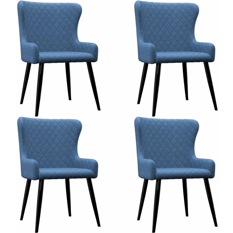 

Sillas de Comedor Tela 4 Unidades Azul - Azul - Vidaxl