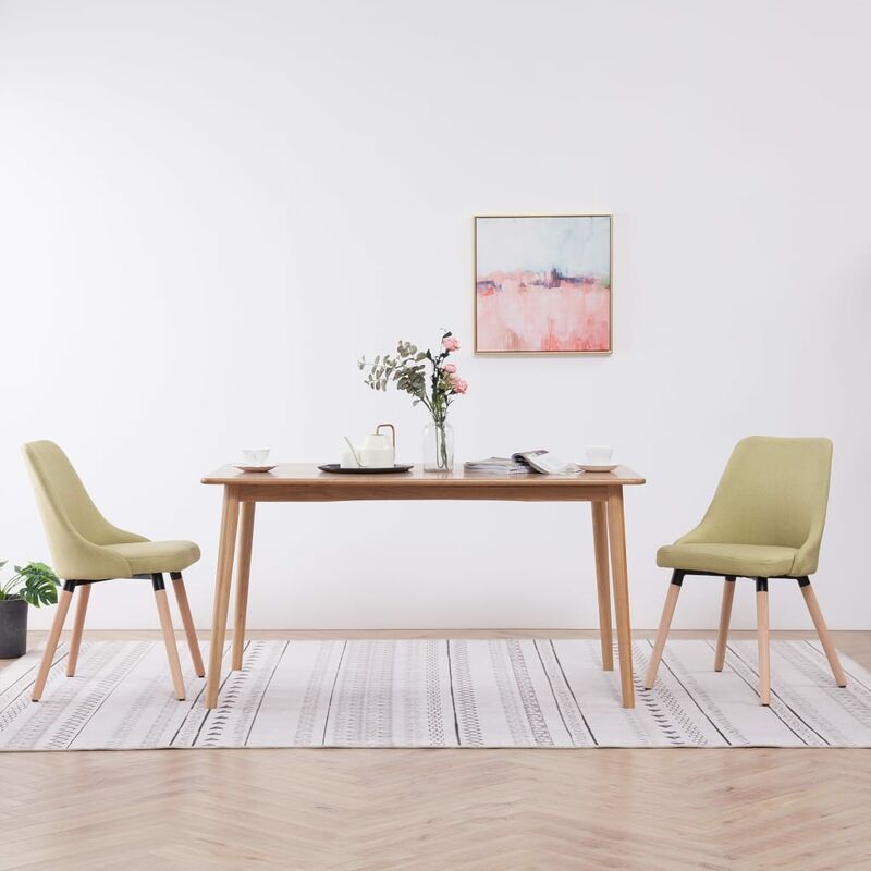 

Silla de comedor 2 unidades tela verde