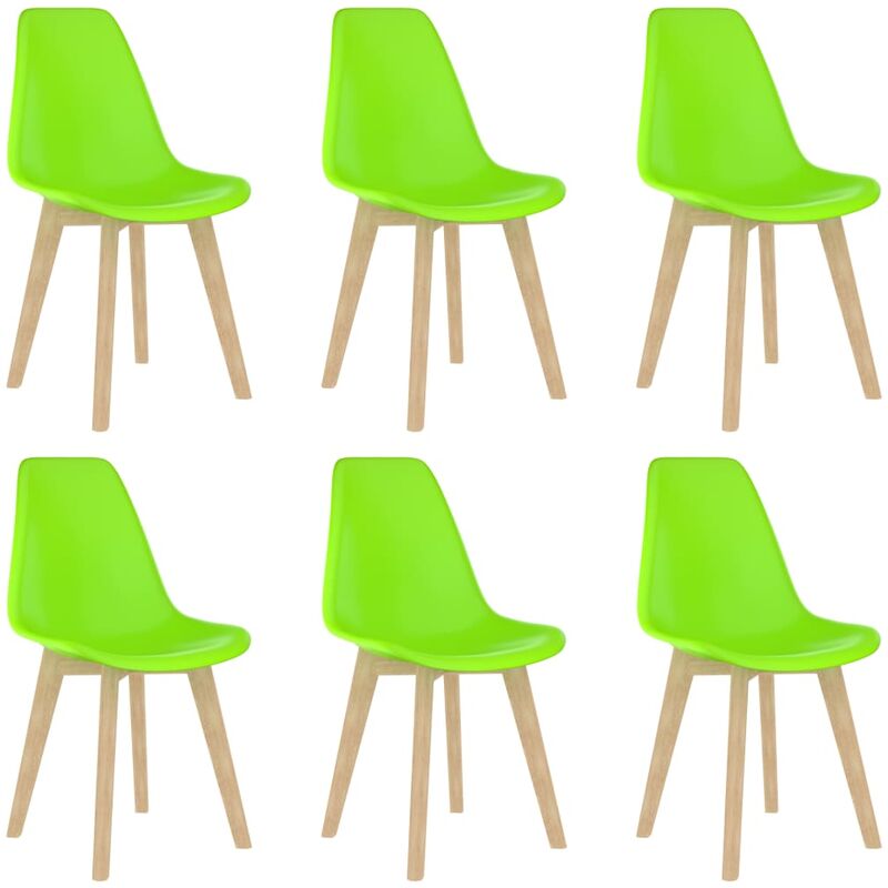 

Silla de comedor 6 unidades plástico verde