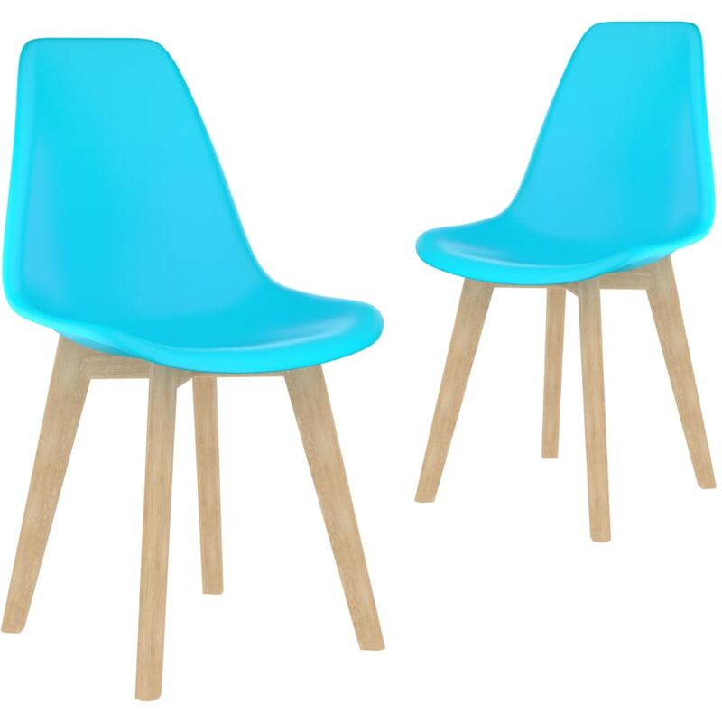 

vidaXL Sillas de Comedor Plástico 2 Unidades Azul - Azul