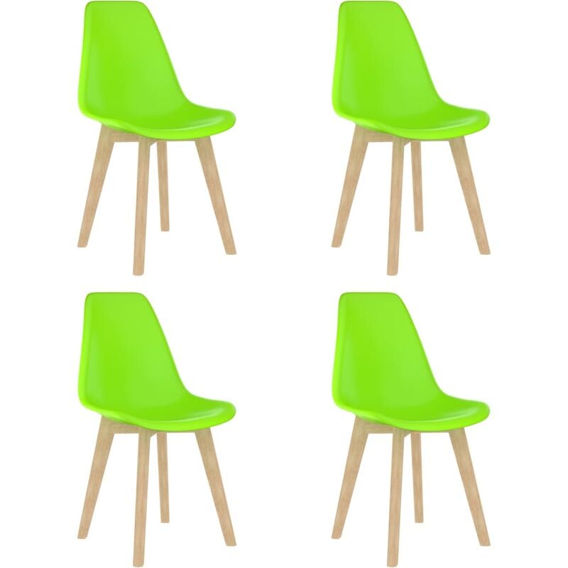 

vidaXL Sillas de Comedor Plástico 2 Unidades Verde - Verde