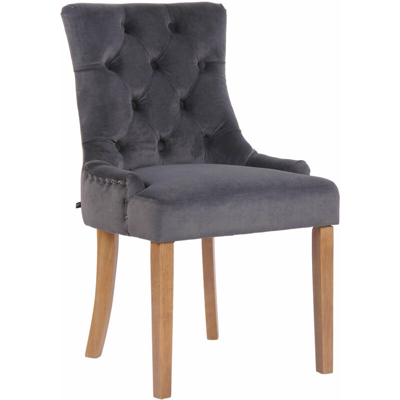 

CLP - Silla De Comedor Aberdeen En Terciopelo Gris oscuro Antigüo claro
