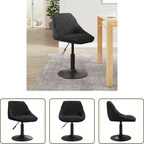 Silla de comedor ajustable -  Silla de comedor de terciopelo negro