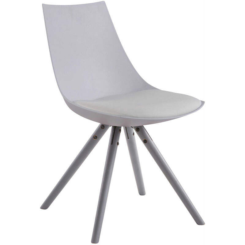 

Silla de comedor albi rund blanco,gris Rogal