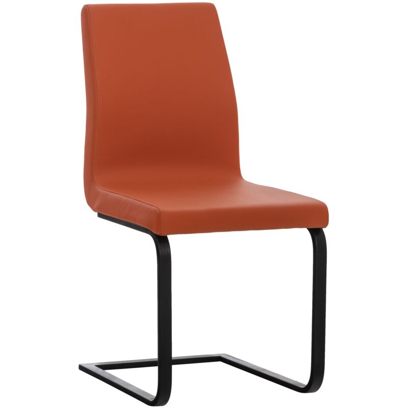 

CLP - Silla de comedor Belley en tela o cuero sintético Naranja Cuero sintético