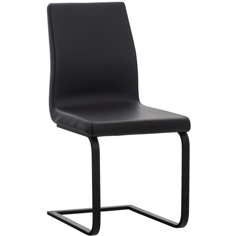 

CLP - Silla de comedor Belley en tela o cuero sintético Negro Cuero sintético