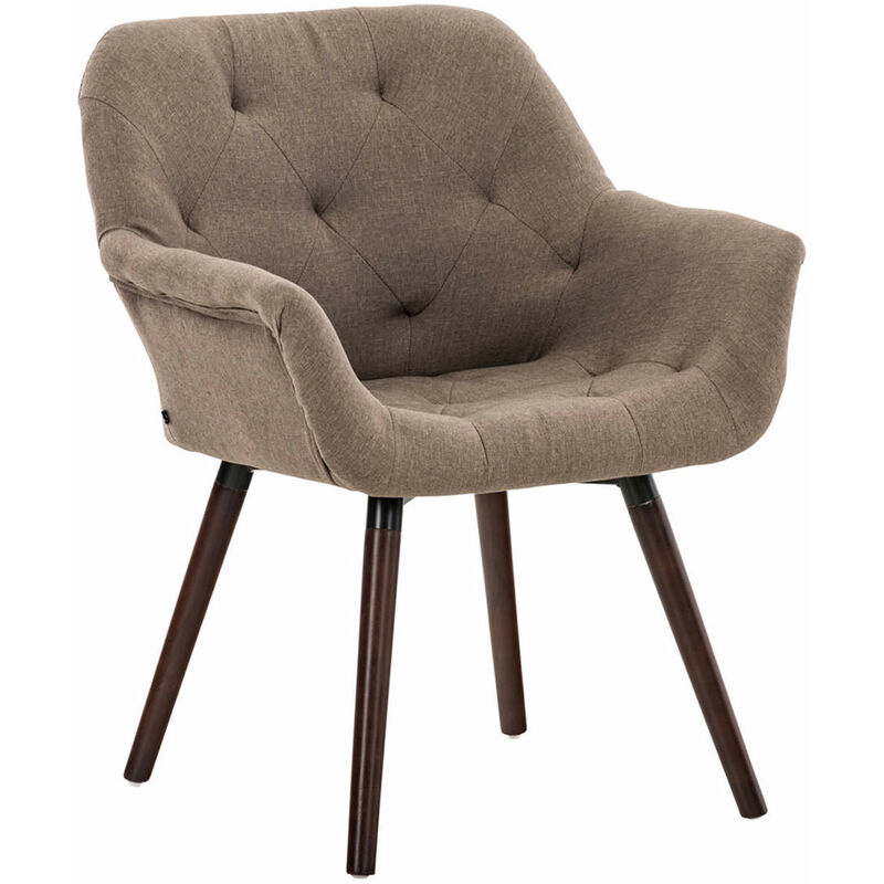 

CLP - Silla De Comedor Cassidy En Tela Gris topo Nogal