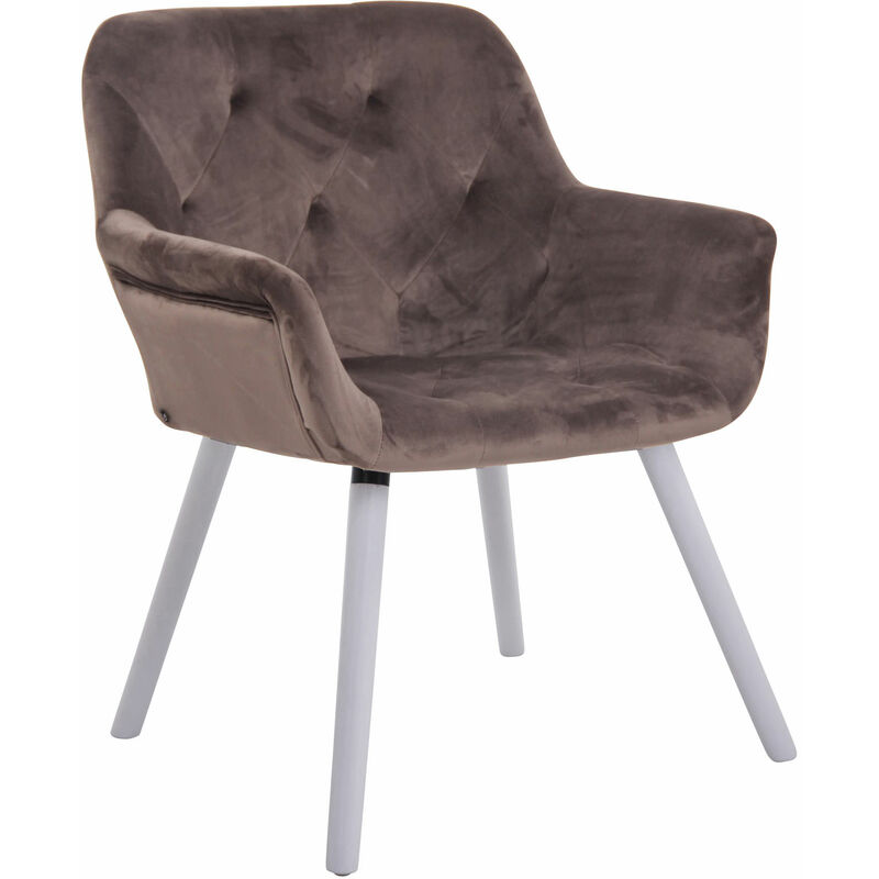 

CLP - Silla De Comedor Cassidy En Terciopelo Gris oscuro Blanco